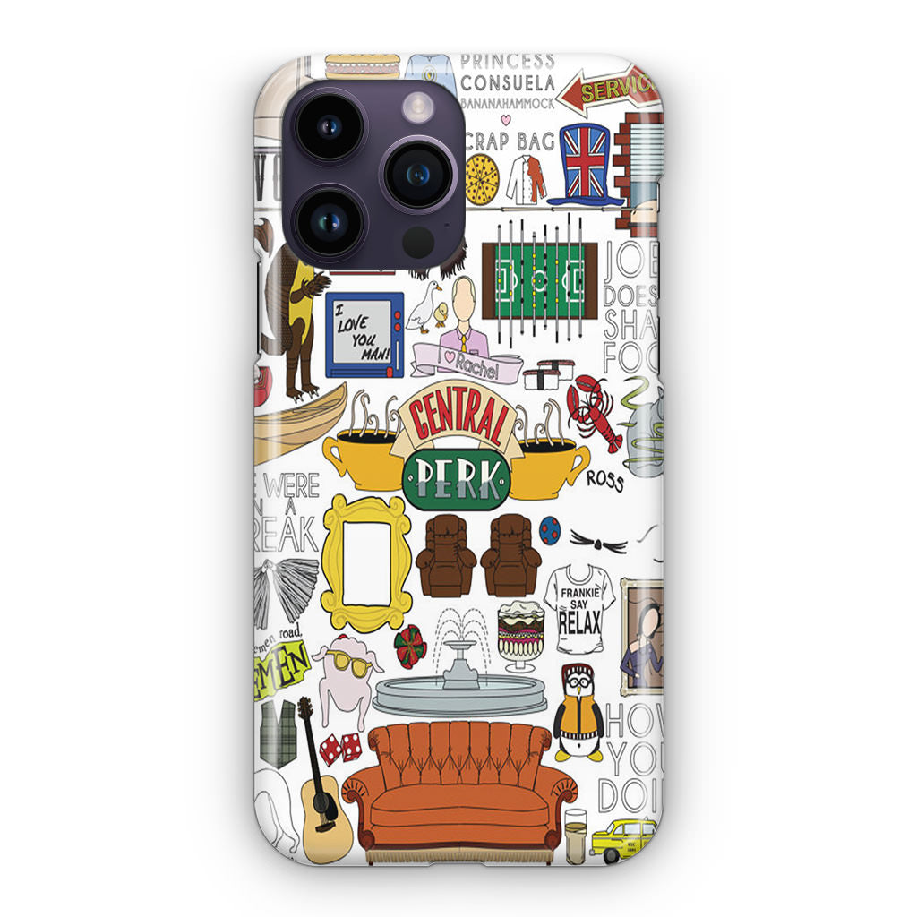 Friends TV Show Central Perk Sticker iPhone 15 Pro / 15 Pro Max Case