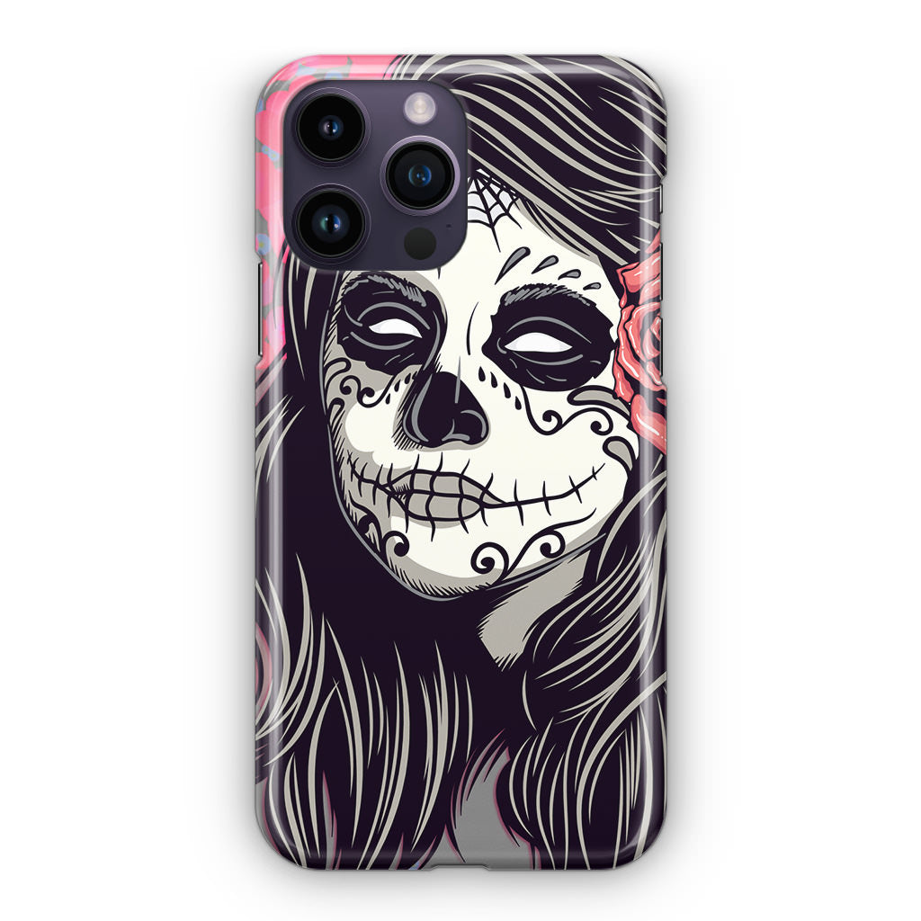 Girl Skull Flower iPhone 14 Pro / 14 Pro Max Case