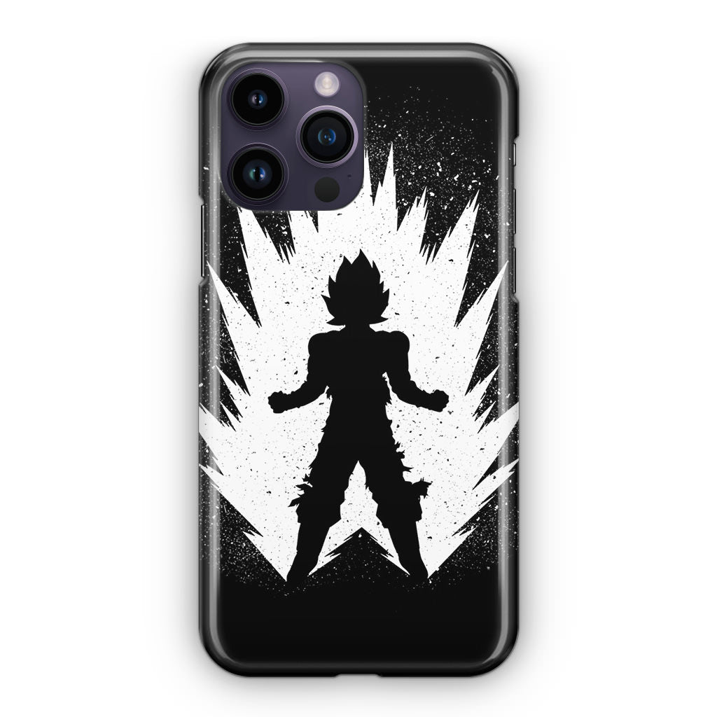 Goku Super Saiyan Black White iPhone 14 Pro / 14 Pro Max Case