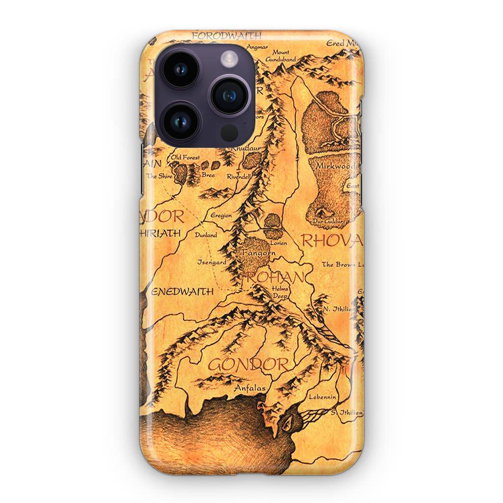 Middle Earth Map Hobbit iPhone 14 Pro / 14 Pro Max Case