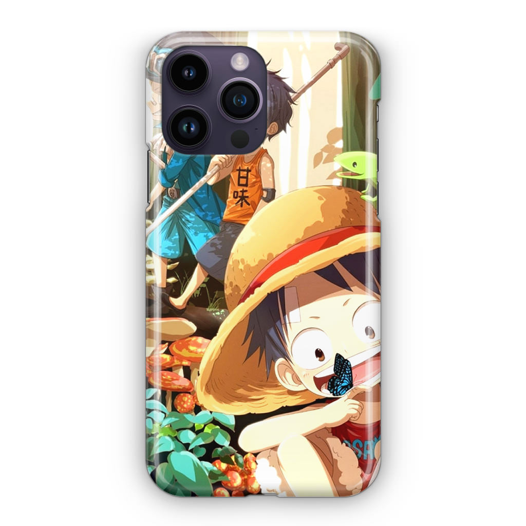 One Piece Little Sabo Ace Luffy Cute iPhone 14 Pro / 14 Pro Max Case