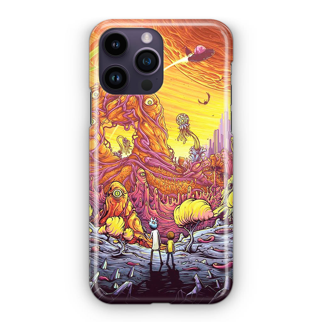 Rick And Morty Alien Planet iPhone 14 Pro / 14 Pro Max Case