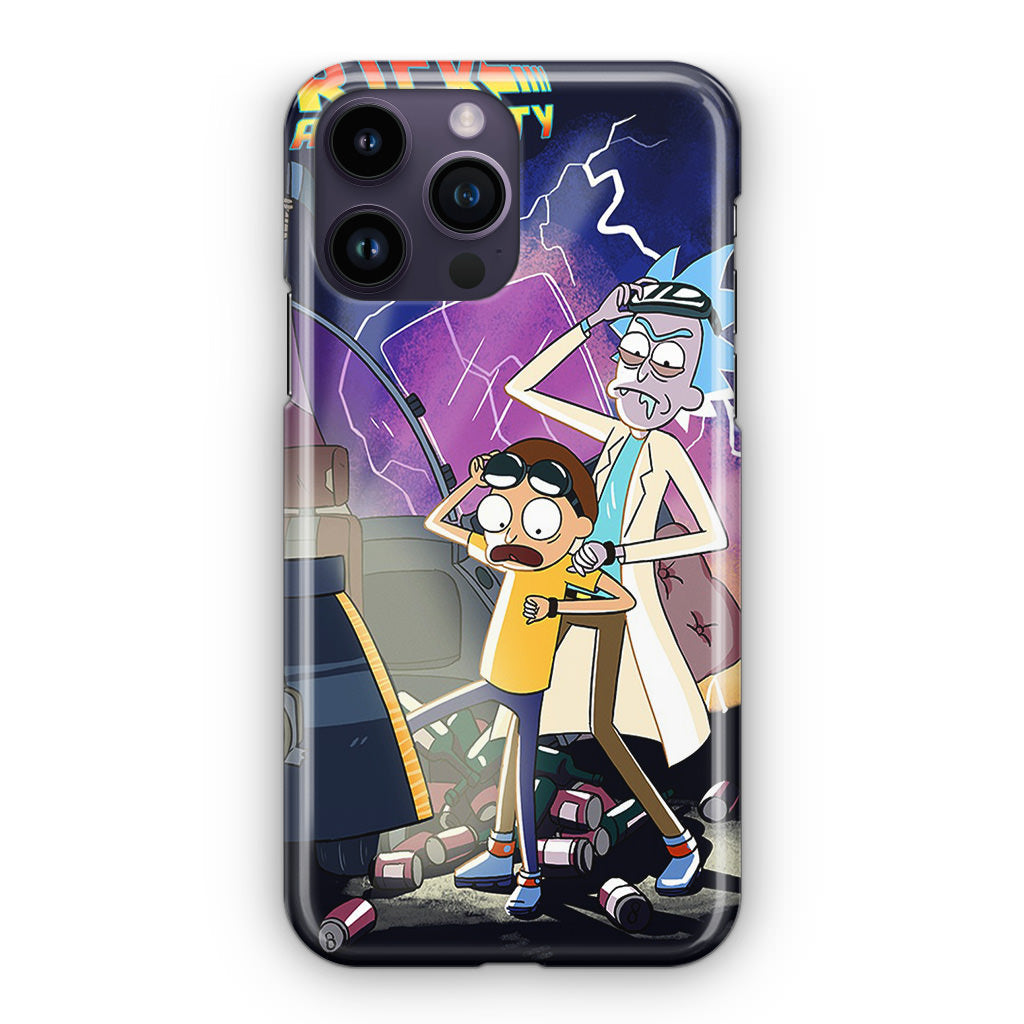 Rick And Morty Back To The Future iPhone 14 Pro / 14 Pro Max Case