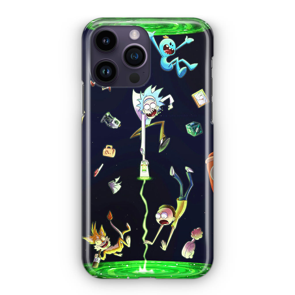 Rick And Morty Portal Fall iPhone 14 Pro / 14 Pro Max Case