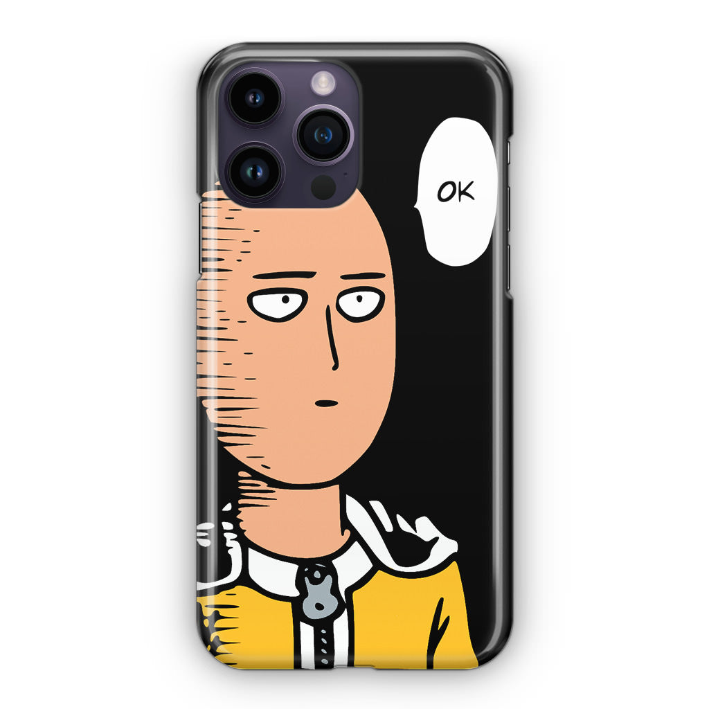 Saitama Poker Face iPhone 14 Pro / 14 Pro Max Case