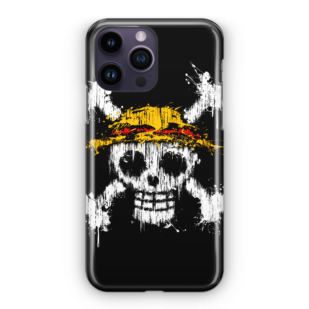 Straw Hat Pirate Logo Paint iPhone 14 Pro / 14 Pro Max Case