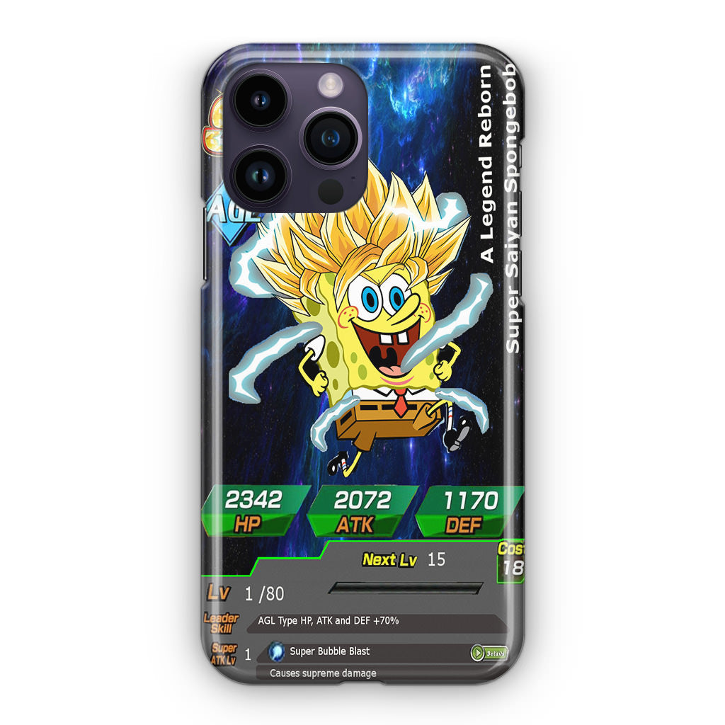 Super Saiyan Spongebob Card iPhone 14 Pro / 14 Pro Max Case