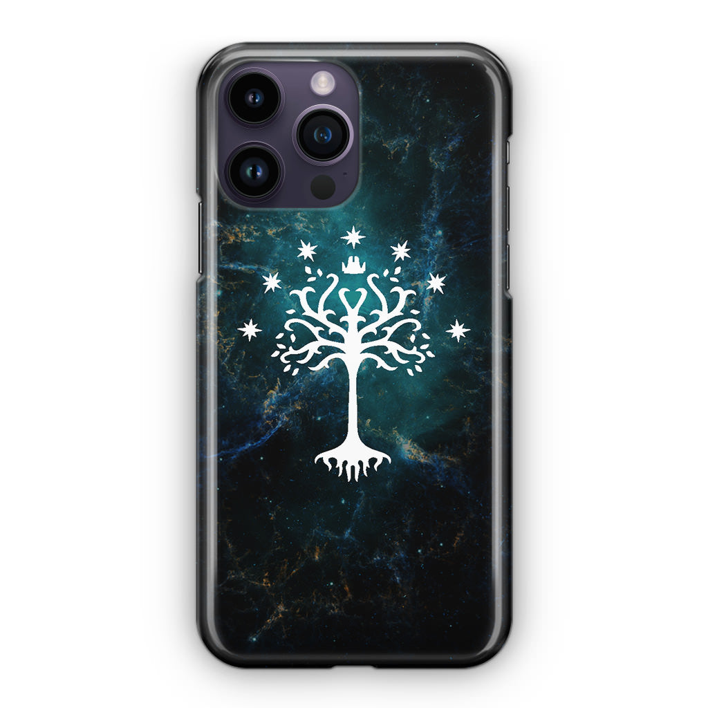 White Tree Of Gondor In Space Nebula iPhone 14 Pro / 14 Pro Max Case