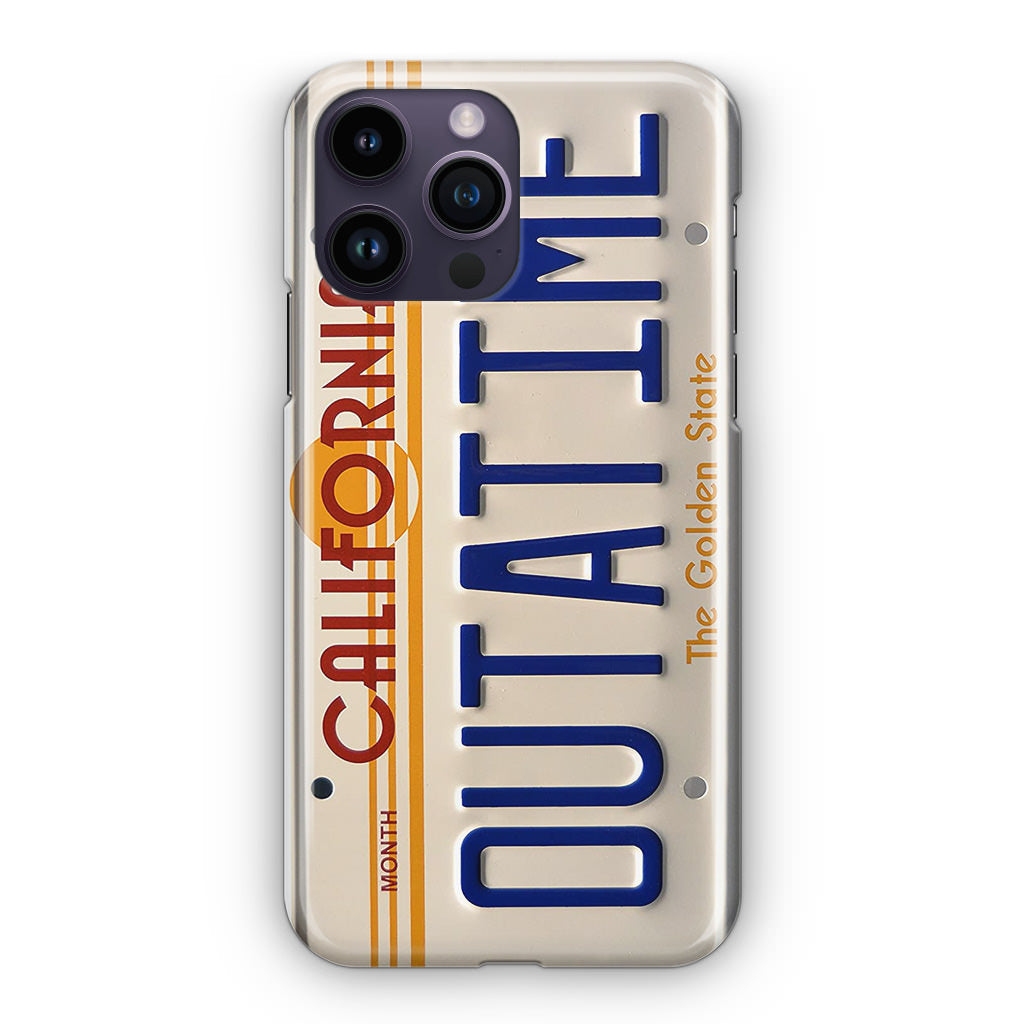 Back to the Future License Plate Outatime iPhone 15 Pro / 15 Pro Max Case