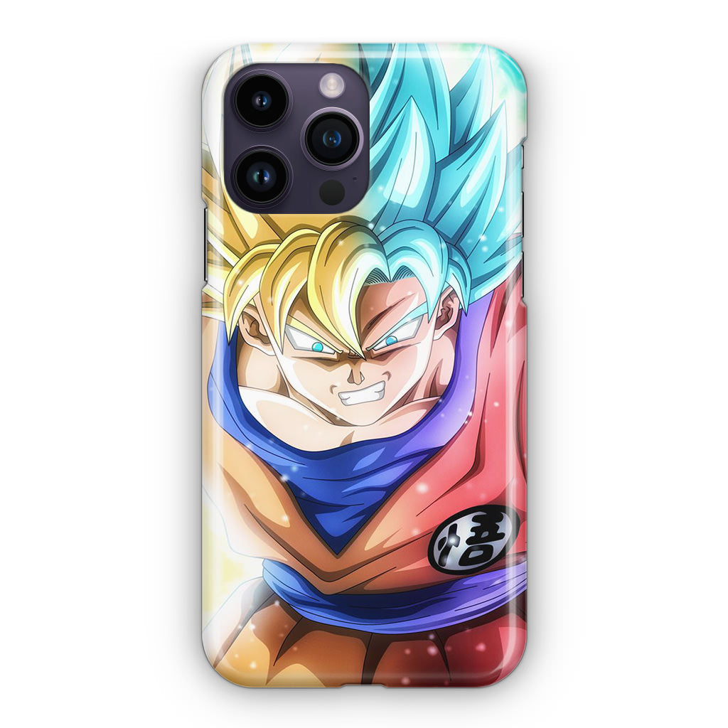 Goku SSJ 1 to SSJ Blue iPhone 14 Pro / 14 Pro Max Case