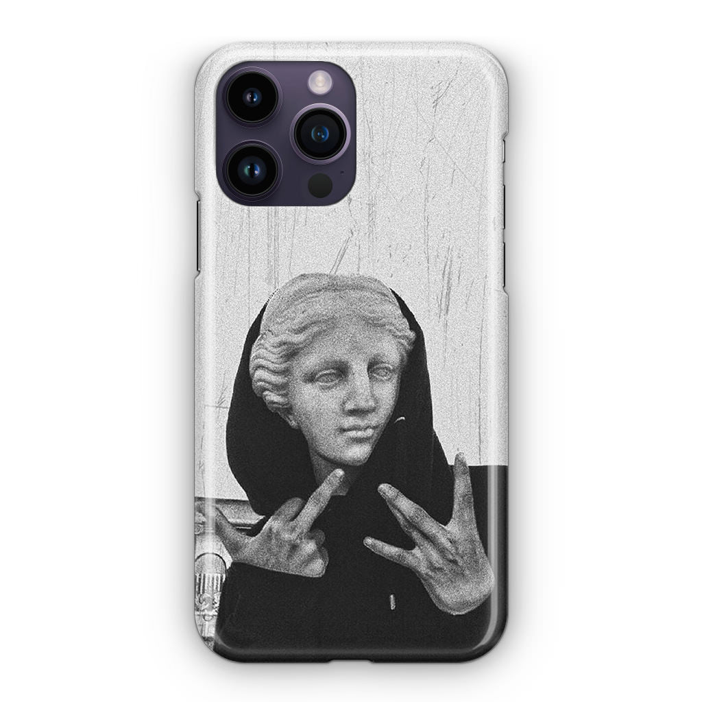 Greek Statue Wearing Hoodie iPhone 14 Pro / 14 Pro Max Case