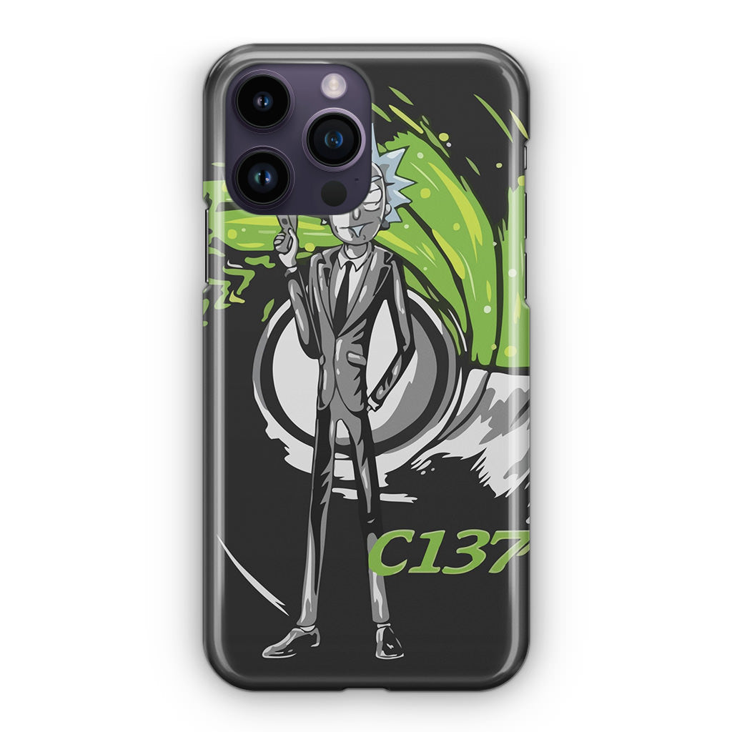 Rick Sanchez Agent C137 iPhone 14 Pro / 14 Pro Max Case