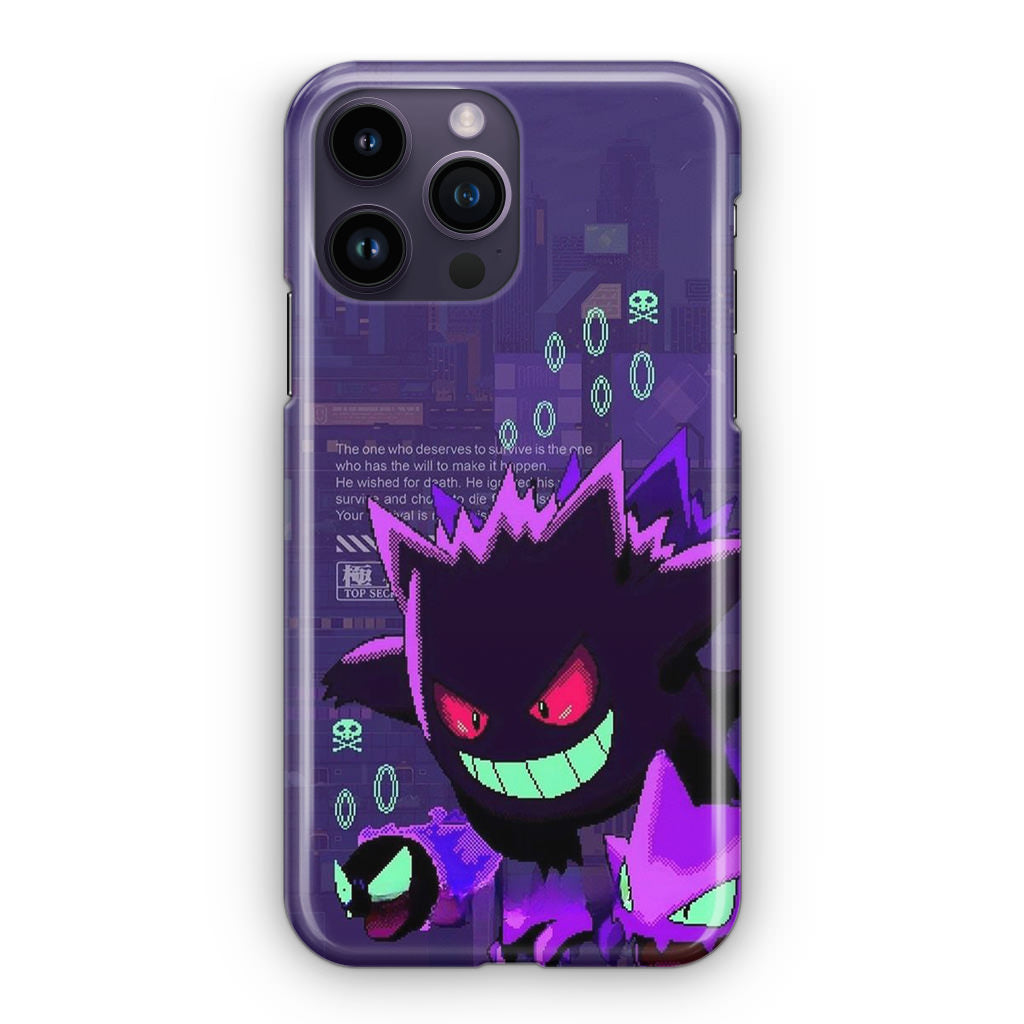 Gengar Pixel Art iPhone 14 Pro / 14 Pro Max Case