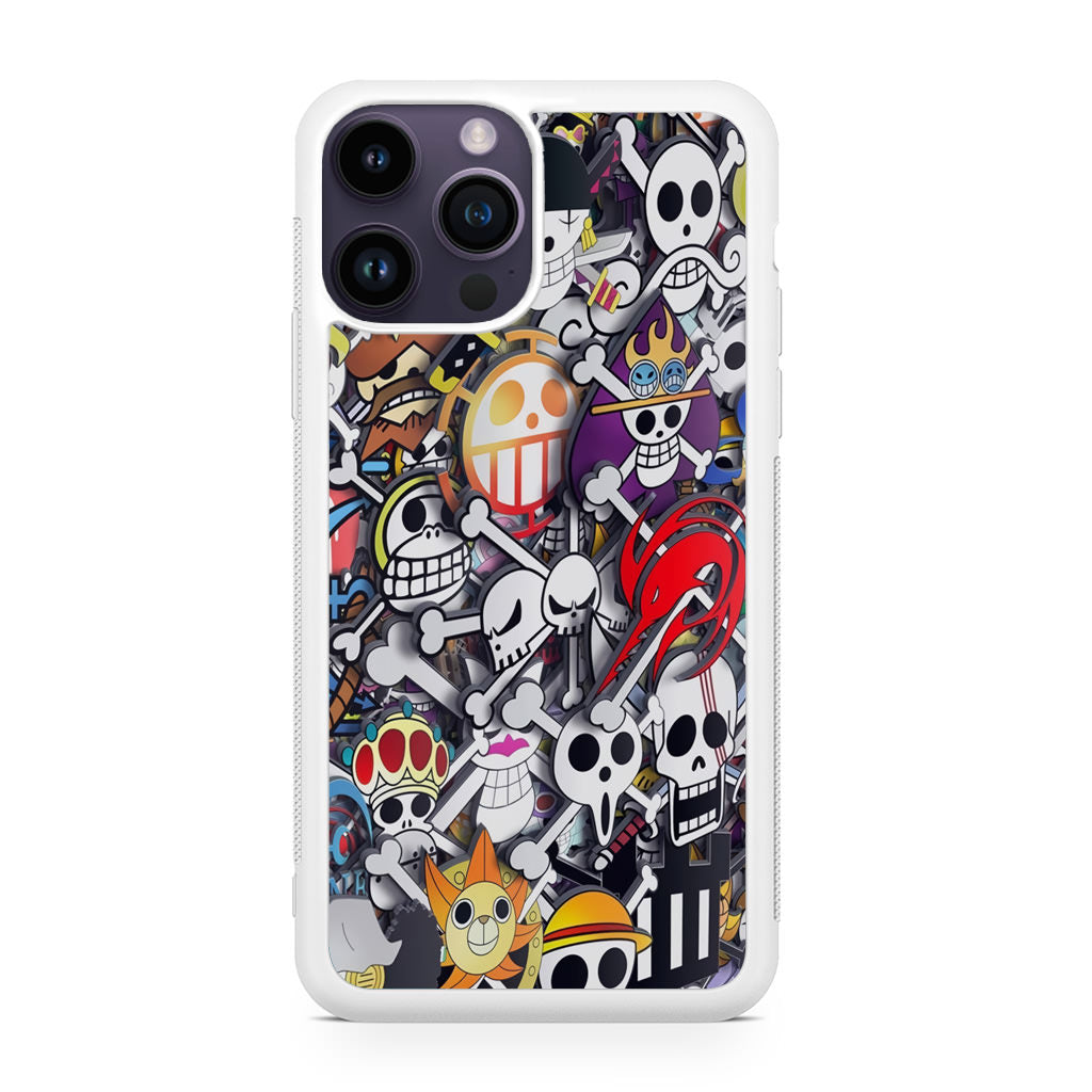 All Pirate Symbols One Piece iPhone 14 Pro / 14 Pro Max Case