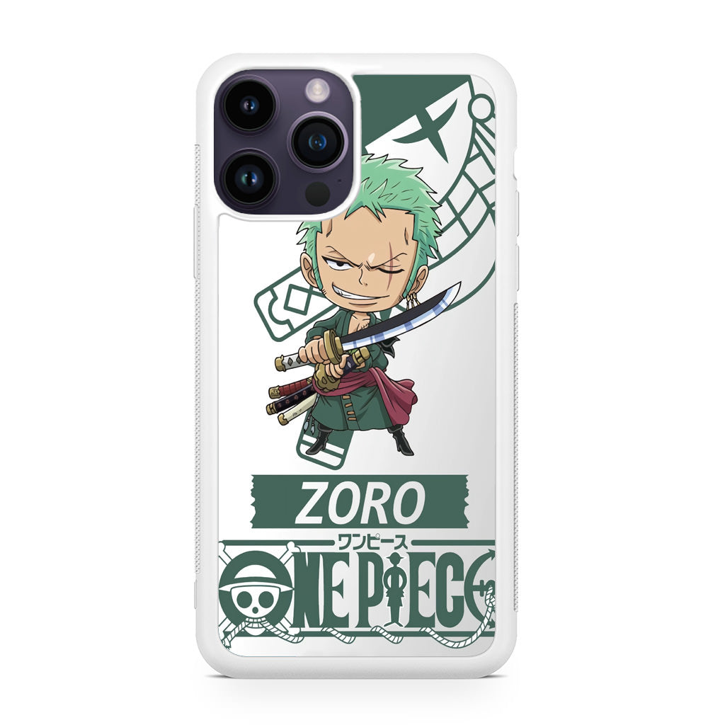 Chibi Zoro iPhone 14 Pro / 14 Pro Max Case