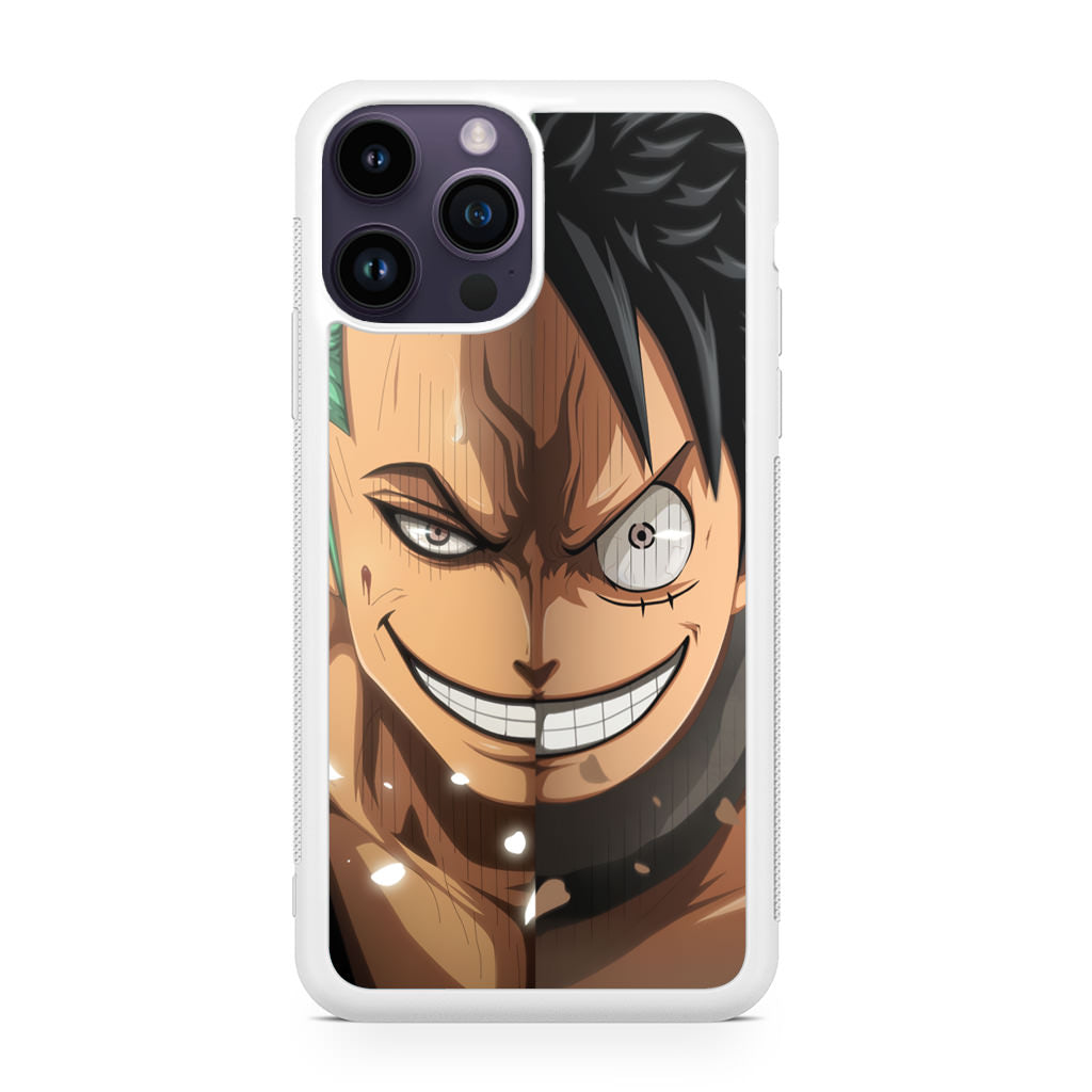 Luffy And Zoro Half Smile iPhone 14 Pro / 14 Pro Max Case