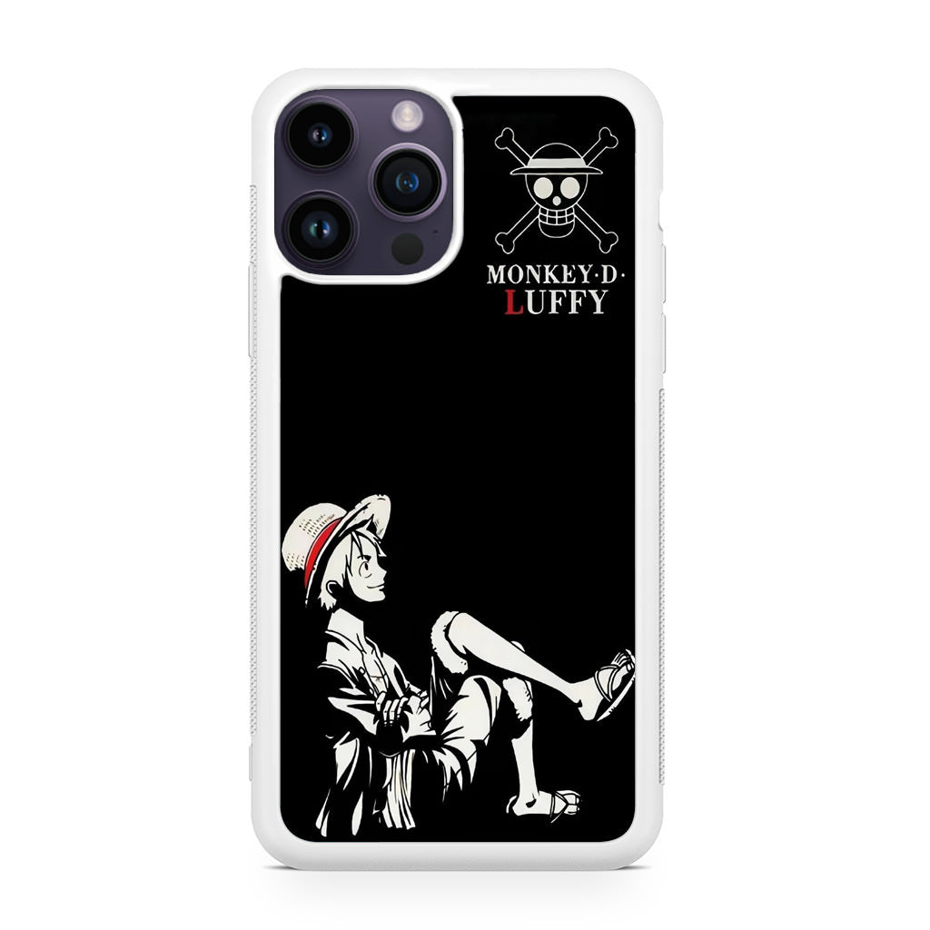 Monkey D Luffy Black And White iPhone 14 Pro / 14 Pro Max Case