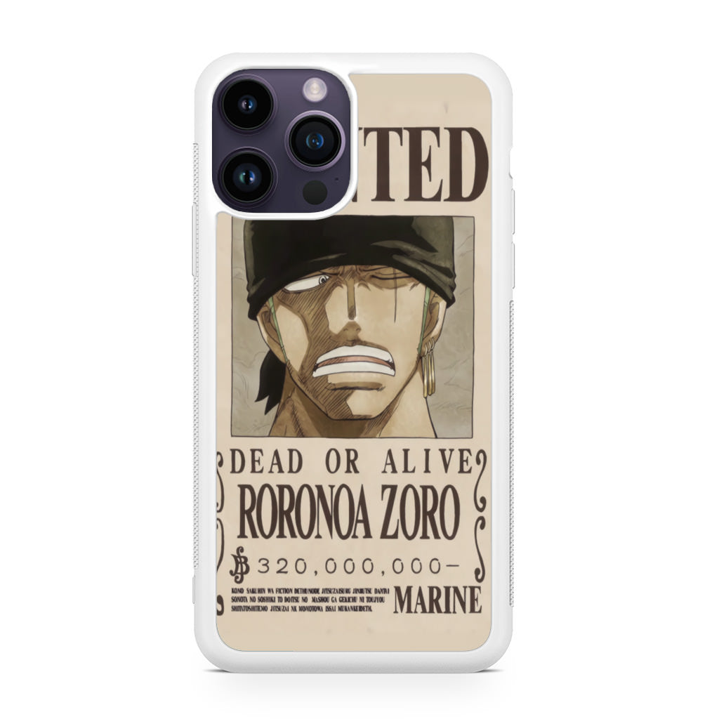 Roronoa Zoro Bounty iPhone 14 Pro / 14 Pro Max Case