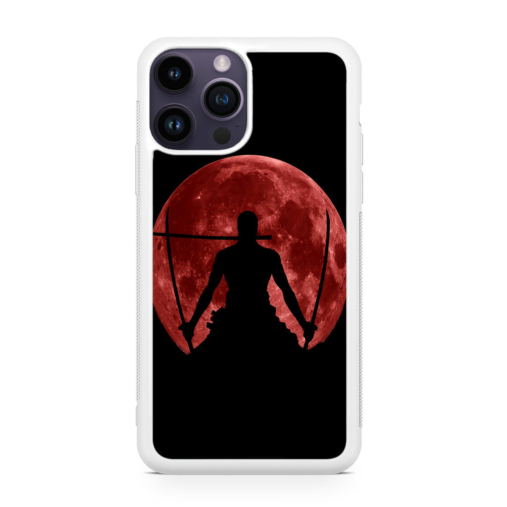 Silhouette Of Zoro In Santoryu Mode iPhone 14 Pro / 14 Pro Max Case