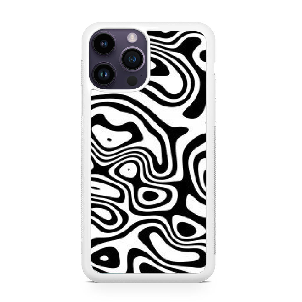 Abstract Black and White Background iPhone 14 Pro / 14 Pro Max Case