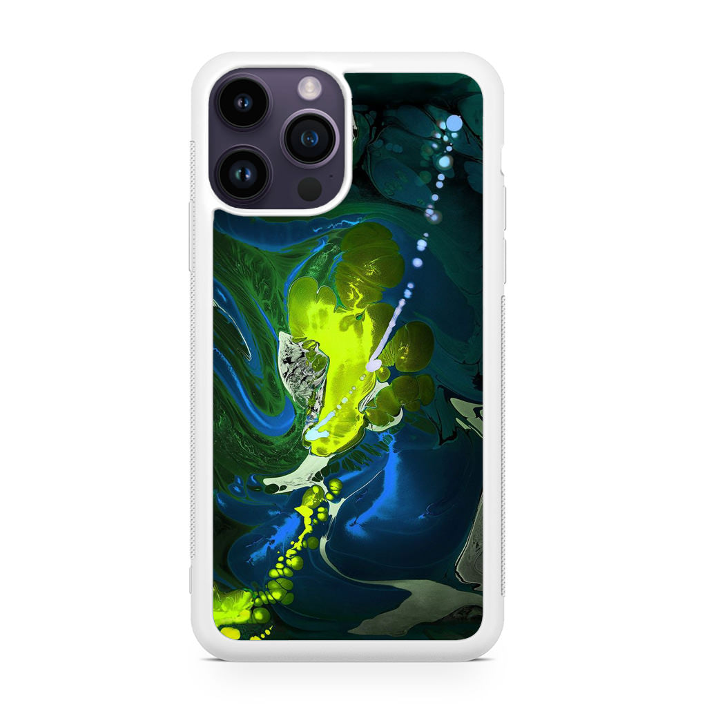 Abstract Green Blue Art iPhone 14 Pro / 14 Pro Max Case