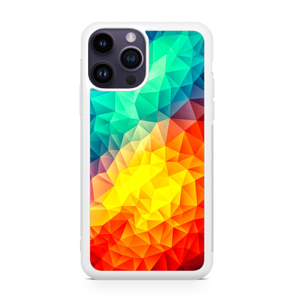 Abstract Multicolor Cubism Painting iPhone 14 Pro / 14 Pro Max Case