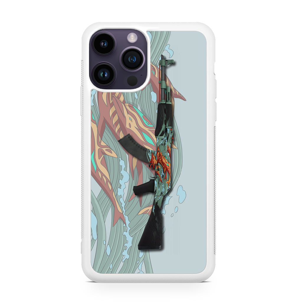 AK-47 Aquamarine Revenge iPhone 15 Pro / 15 Pro Max Case