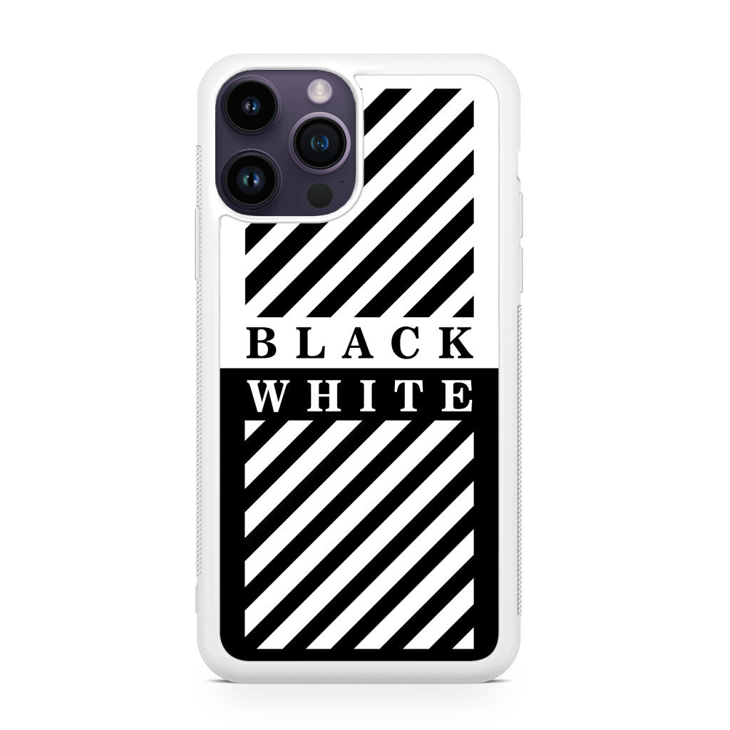 Black White Stripes iPhone 14 Pro / 14 Pro Max Case