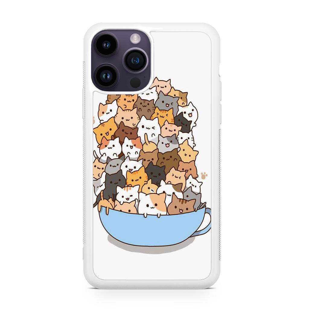 Cats on A Bowl iPhone 14 Pro / 14 Pro Max Case