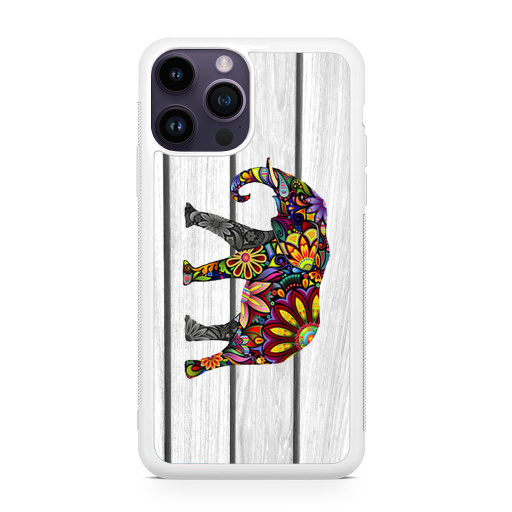 Colorful Elephant Flower iPhone 14 Pro / 14 Pro Max Case