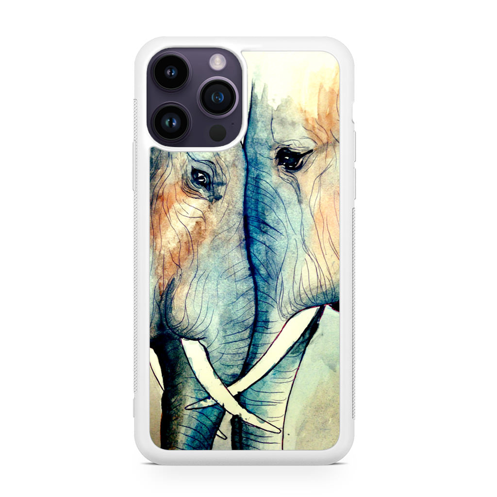 Elephants Sadness iPhone 14 Pro / 14 Pro Max Case