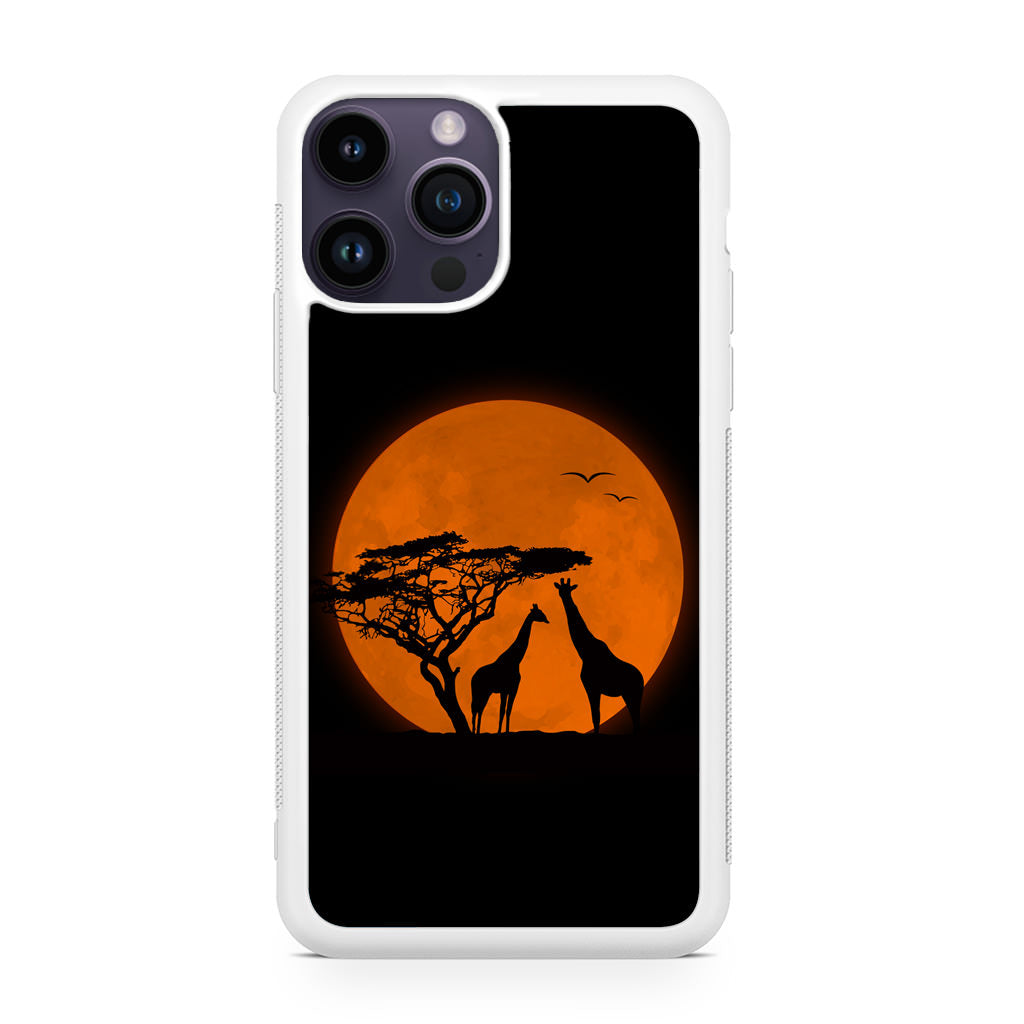 Giraffes Silhouette iPhone 14 Pro / 14 Pro Max Case