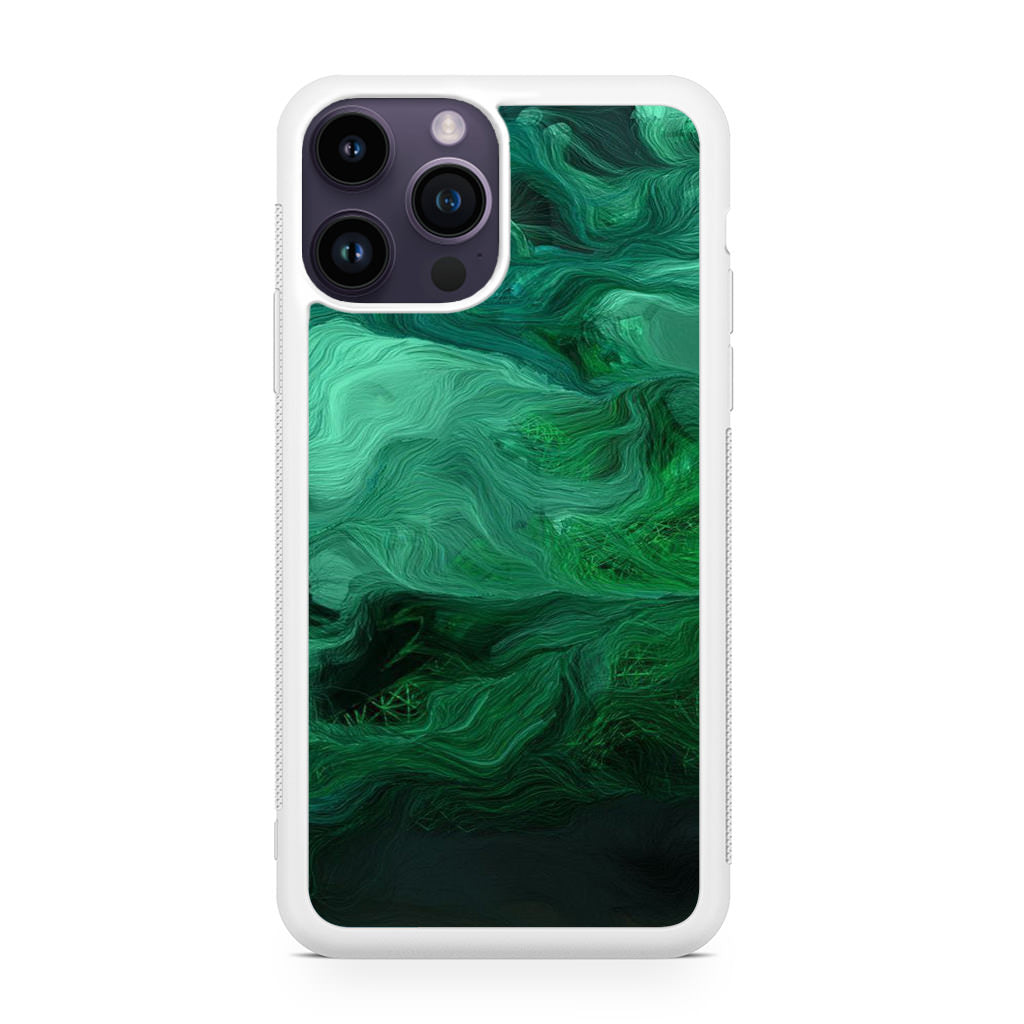 Green Abstract Art iPhone 14 Pro / 14 Pro Max Case