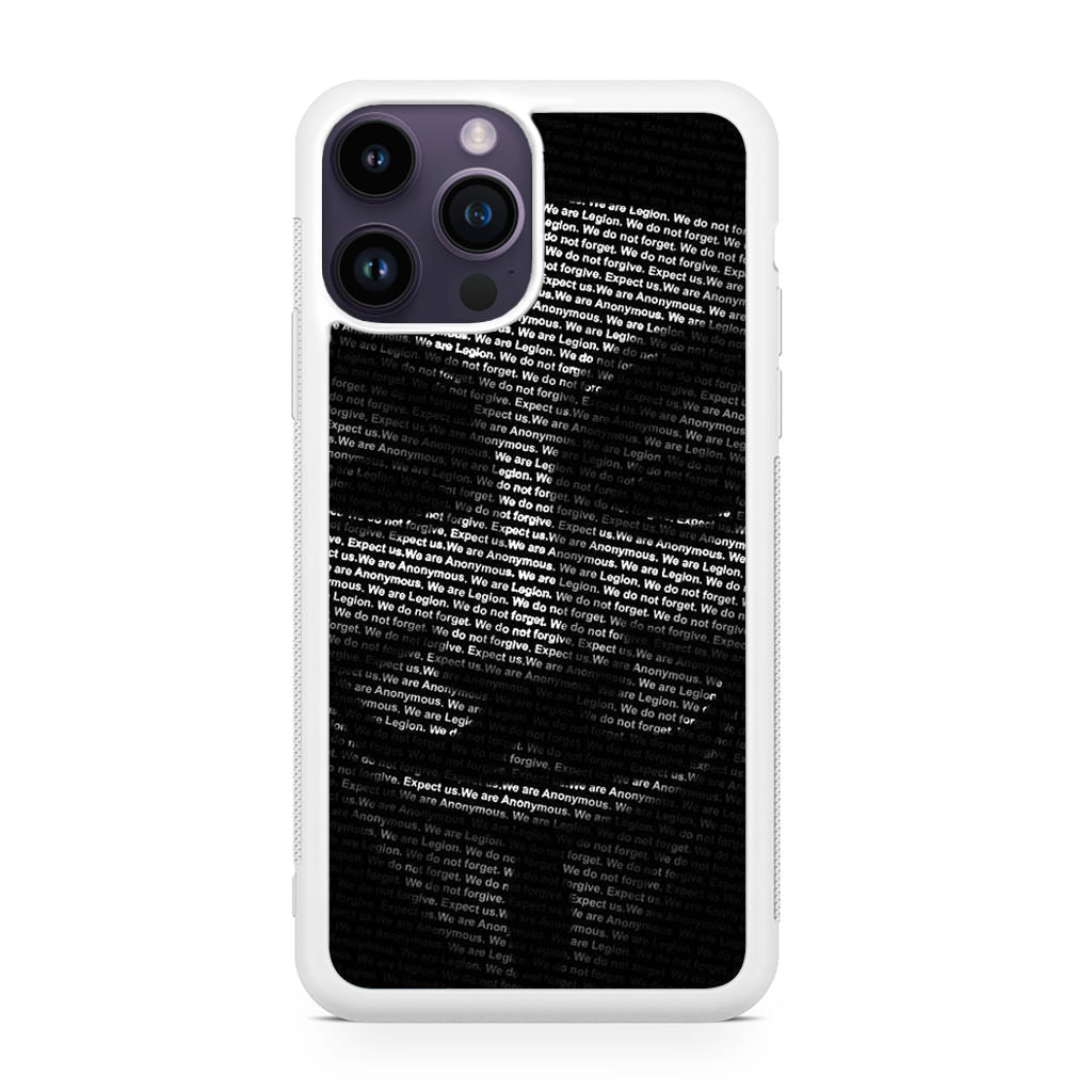 Guy Fawkes Mask Anonymous iPhone 14 Pro / 14 Pro Max Case