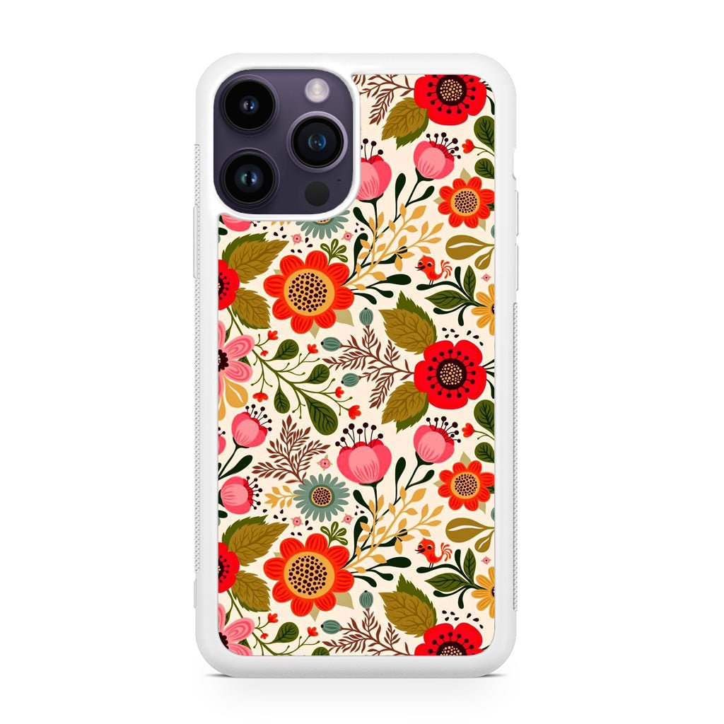 Hello Spring Pattern iPhone 14 Pro / 14 Pro Max Case