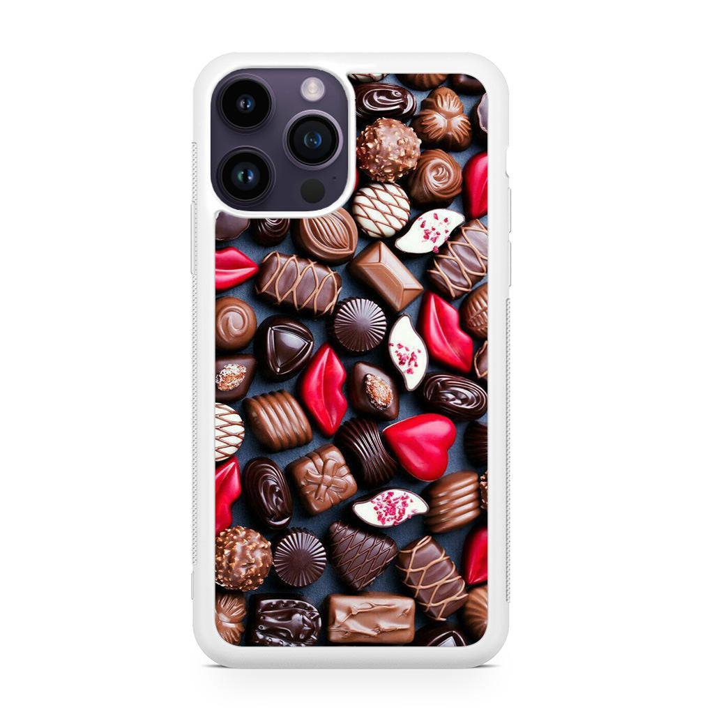 I Love Choco Pattern iPhone 14 Pro / 14 Pro Max Case