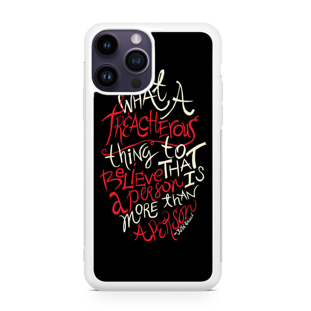 John Green Quotes More Than A Person iPhone 14 Pro / 14 Pro Max Case