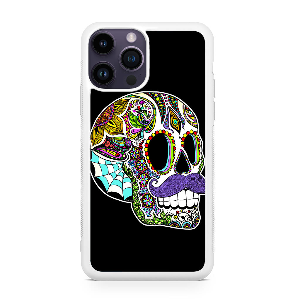 Mustache Sugar Skull iPhone 14 Pro / 14 Pro Max Case