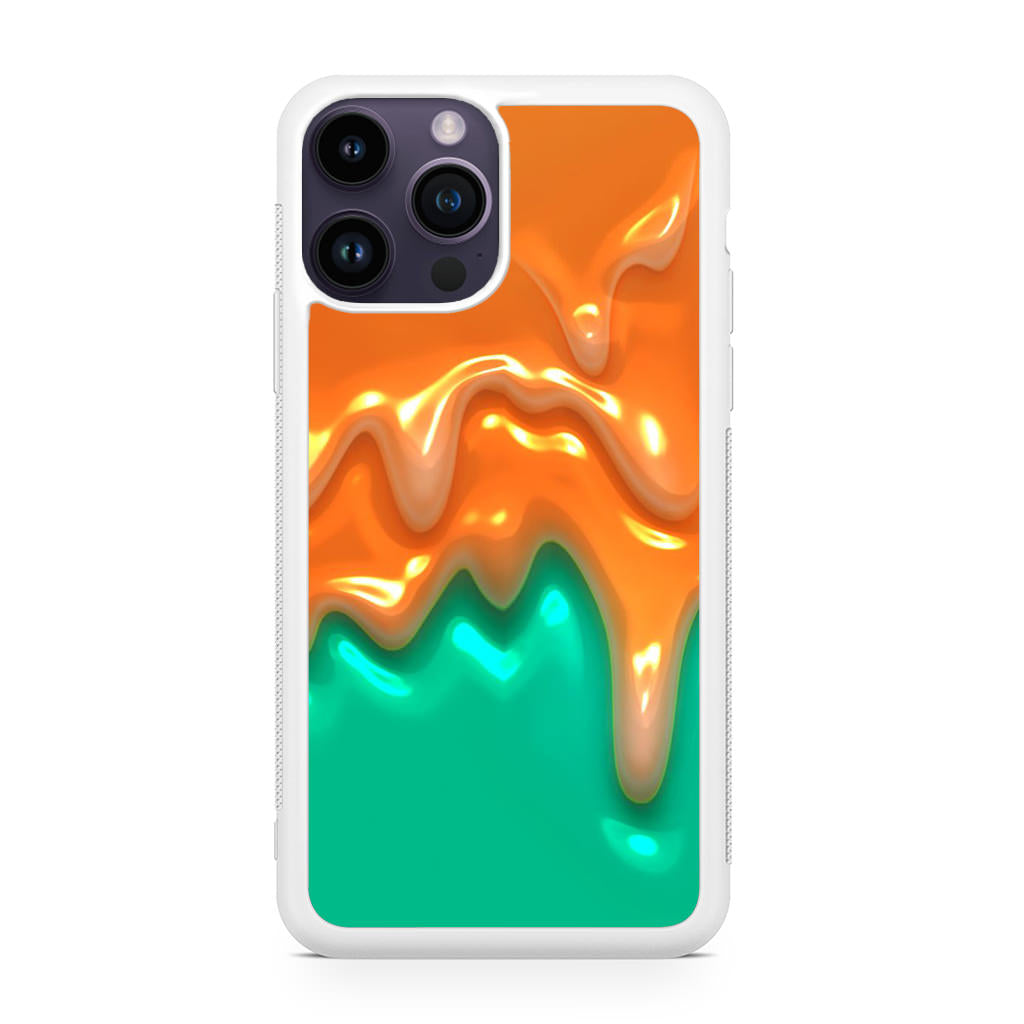 Orange Paint Dripping iPhone 14 Pro / 14 Pro Max Case