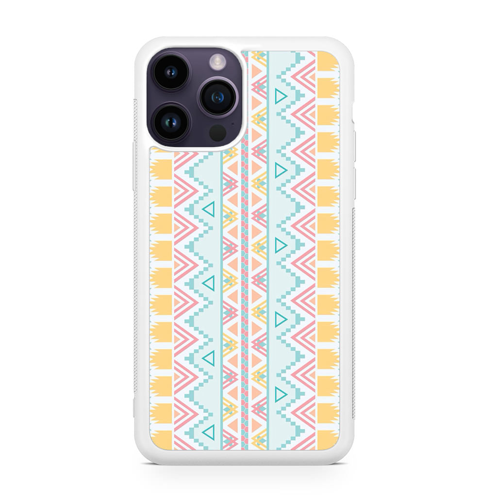 Peach Aztec Pattern iPhone 14 Pro / 14 Pro Max Case