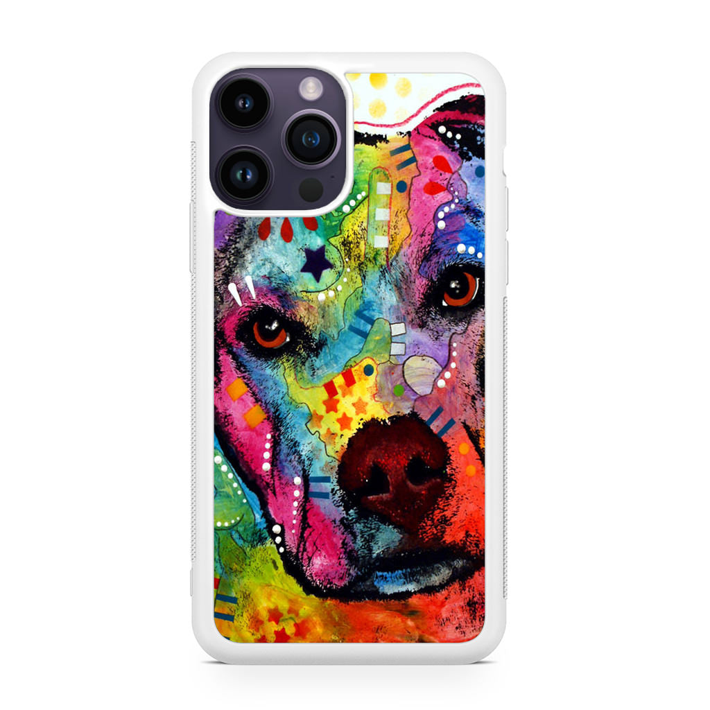 Pitbull Love Painting iPhone 14 Pro / 14 Pro Max Case