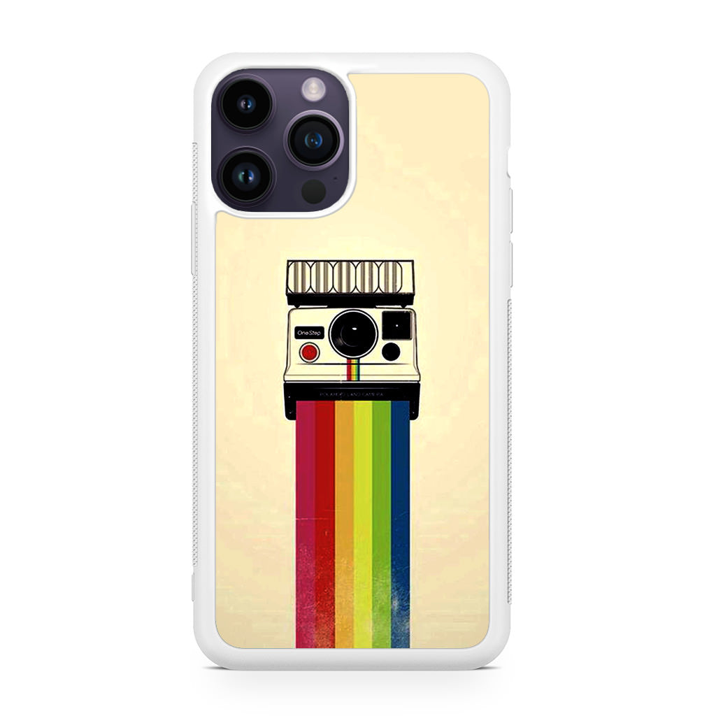 Polaroid Camera Colorful Rainbow iPhone 14 Pro / 14 Pro Max Case