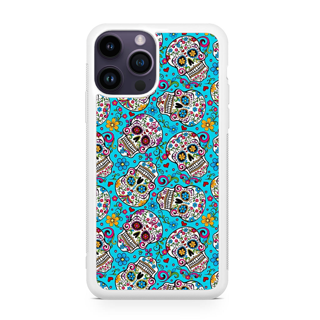 Skull Floral Sugar iPhone 14 Pro / 14 Pro Max Case