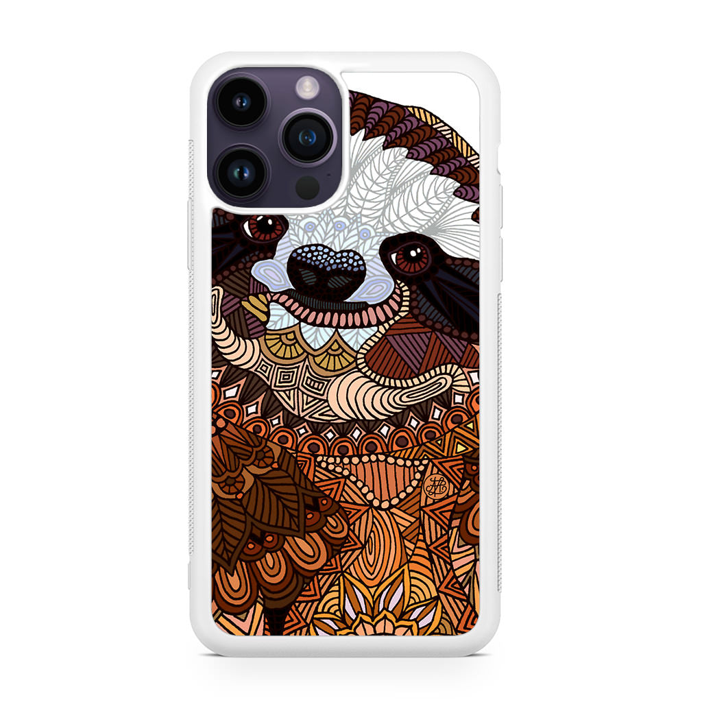 Sloth Ethnic Pattern iPhone 14 Pro / 14 Pro Max Case