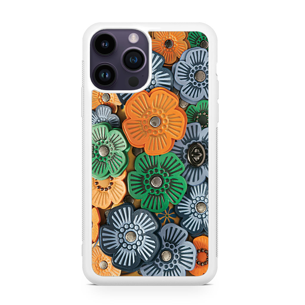 Tea Rose Applique iPhone 14 Pro / 14 Pro Max Case