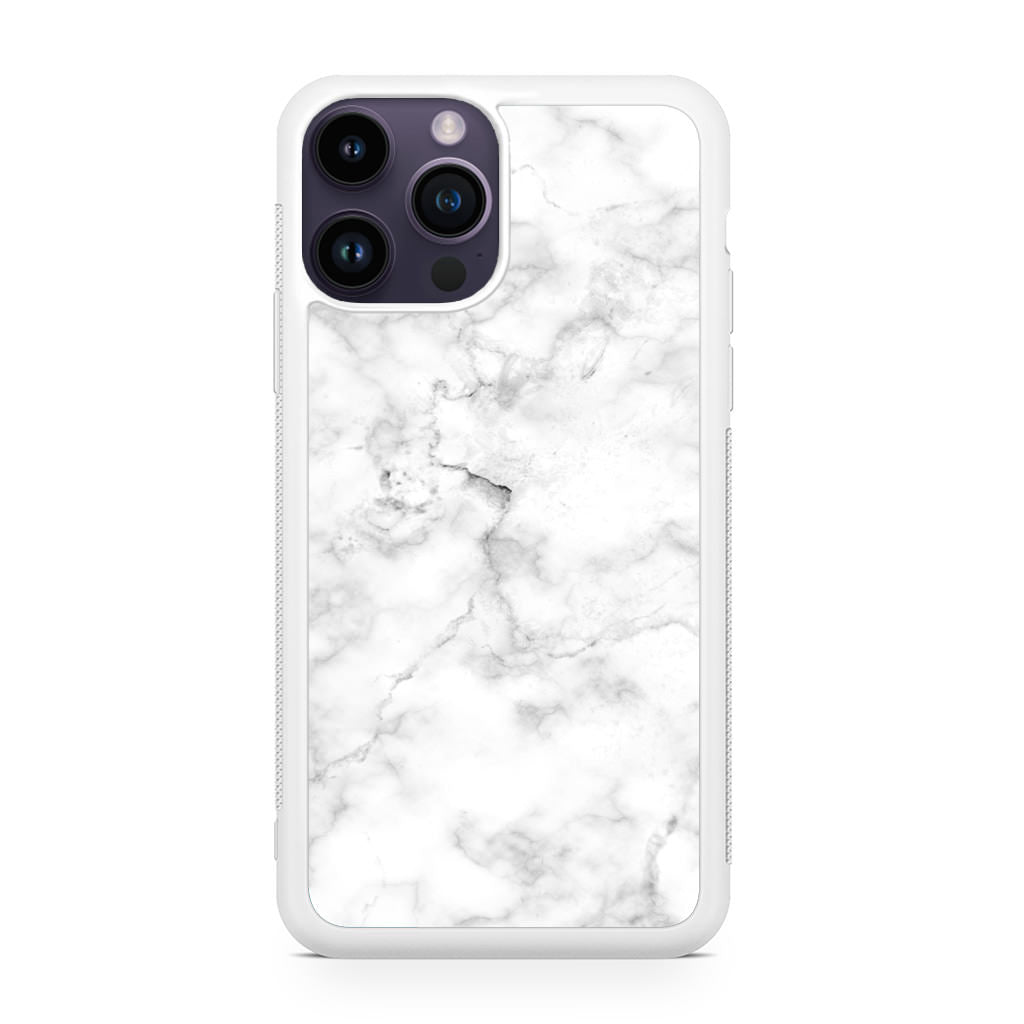 White Marble iPhone 14 Pro / 14 Pro Max Case