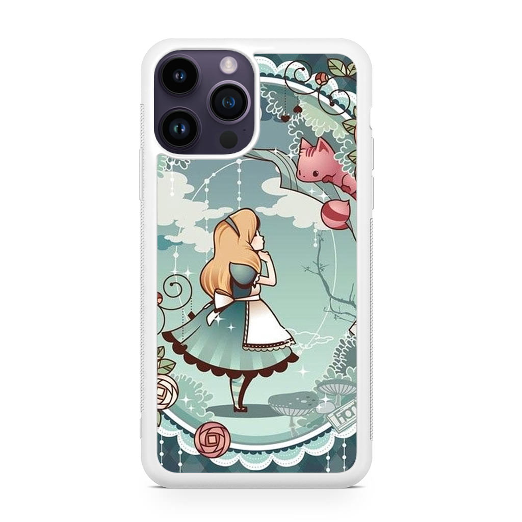 Alice And Cheshire Cat Poster iPhone 14 Pro / 14 Pro Max Case