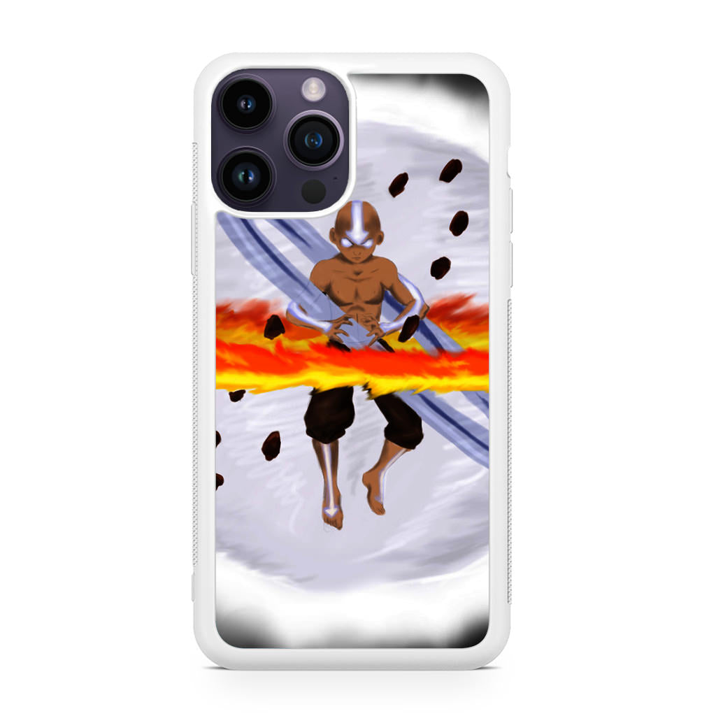 Avatar Aang Controls Four Elements iPhone 14 Pro / 14 Pro Max Case