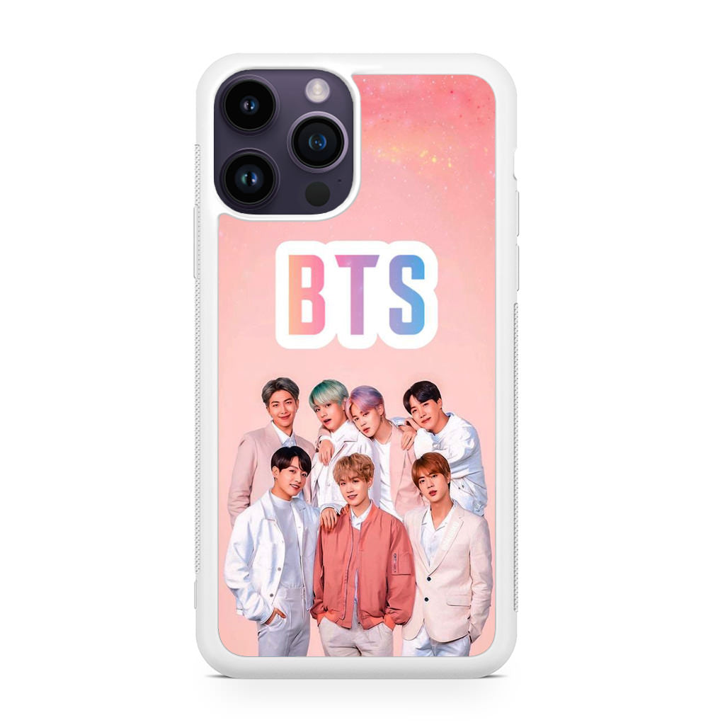 BTS Member in Pink iPhone 15 Pro / 15 Pro Max Case