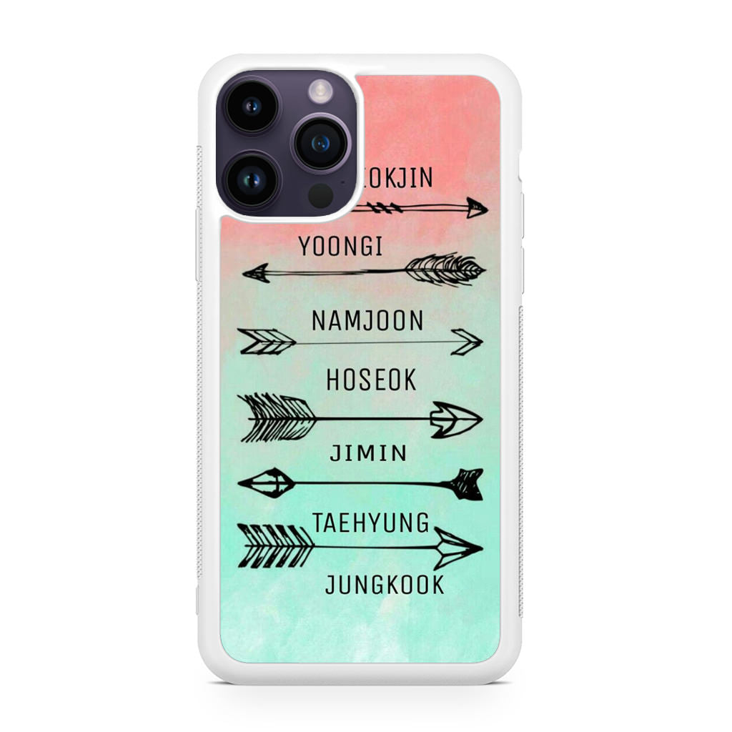 BTS Members Name iPhone 15 Pro / 15 Pro Max Case